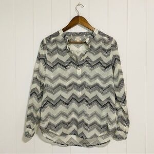 J. Crew Factory textured sheer popover top size XS